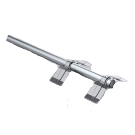 SUPPORT DROIT Ø 42 AVEC SUPPORTS GALVANISÉE L 600 mm