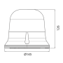 PILOTO INTERMITENTE LED 12/24 V BASE PLANA 3 FIJACIONES