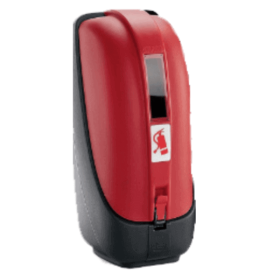 PORTA EXTINTOR 9/12 KG. NEGRO ROJO