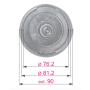 Fuel Tank Cap Ø 80 Mm Iveco Without Ventilated Key 99456723, 4845250