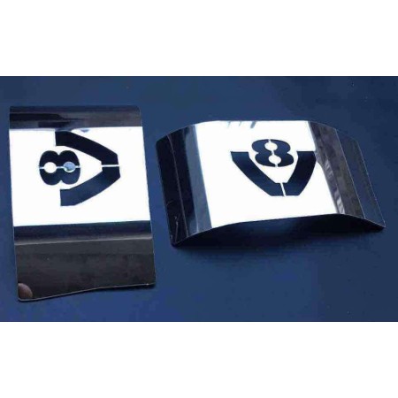 ARROW COVER WITH "V8" WRITING STAINLESS STEEL SCANIA R