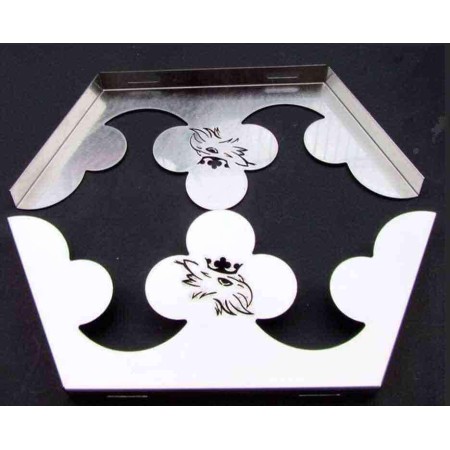 STAINLESS STEEL "CROWN WITH GRIFFIN" DECORATIONS SCANIA