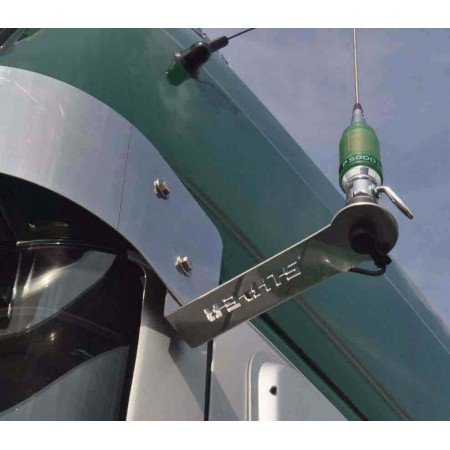 STAINLESS STEEL ANTENNA CB MOUNT WITH "SUPER" WRITING SCANIA R