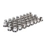 POLISHED STAINLESS STEEL NUT COVERS 40 PCS SET 33 mm