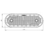 FEU DE GABARIT BLANC AVEC CADRE LED 12 / 24V
