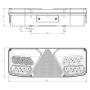 FANALE POSTERIORE FULL LED SINISTRO PER MOTRICE 12/24V