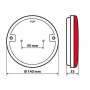 FANALE POSTERIORE FULL LED TONDO RIMORCHIO 12/24V RETROMARCIA