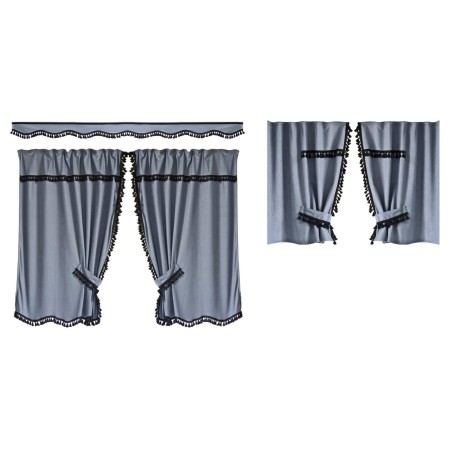 RIDEAUX CABINE HAUTE GRIS DAF - MAN - MERCEDES - RENAULT - SCANIA - VOLVO