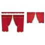JEU DE RIDEAUX CABINE HAUTE ROUGE DAF - MAN - MERCEDES - RENAULT - SCANIA - VOLVO