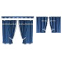 CURTAINS SET LOW CAB BLU FOR DAF - IVECO - MAN - MERCEDES - RENAULT