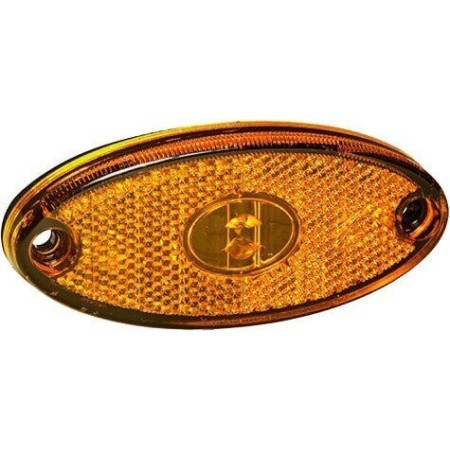 Side Marker Light Orange 1 Led Oval 12 / 24V