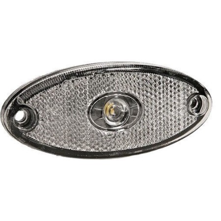 Piloto Lateral Posicion 1 Led Blanco Oval 12/24V