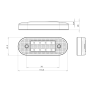 SIDE MARKER LIGHT WHITE FULL LED NEON EFFECT 12 / 24V