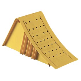 MEDIUM YELLOW PLASTIC WHEEL CHOCK 385 x 155 x 180
