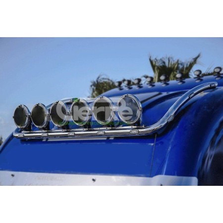 BARRA DE TECHO DE ACERO INOXIDABLE CON CORTES DE LUCES LED IVECO STRALIS HI-WAY