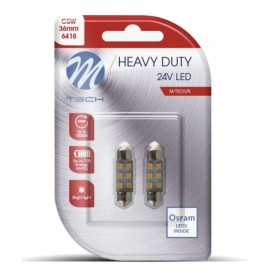 BLISTER DEUX AMPOULES 24V 6 LED BLANC