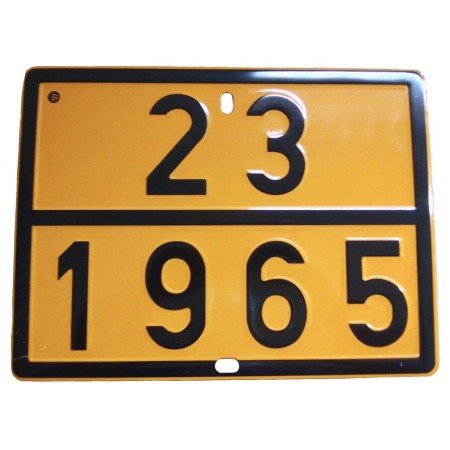 PANNEAU ORANGE ADR TRANSPORT GPL 23/1965