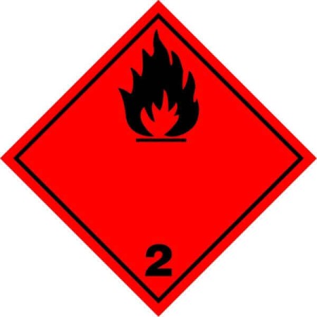 FLAMMABLE GAS TRANSPORT STICKER