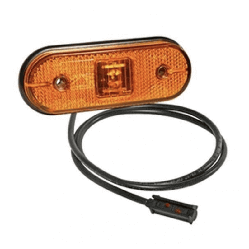 1 LED Begrenzungsleuchte 12V - 24V mit Halterung Orange