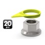 TIGHTENING INDICATORS FOR WHEEL NUT - SET 20 PCS - FLUO YELLOW.