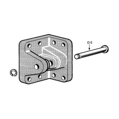 Soporte Poliamida Gris Con Pasador