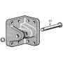 GREY POLYAMIDE BRACKET WITH ZINC PLATED STEEL PIN